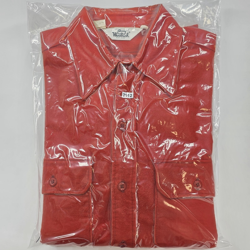 Vtg Americana Workwear Woolrich Chamois Shirt Men’s L Red Heavyweight Heritage - Picture 13 of 13